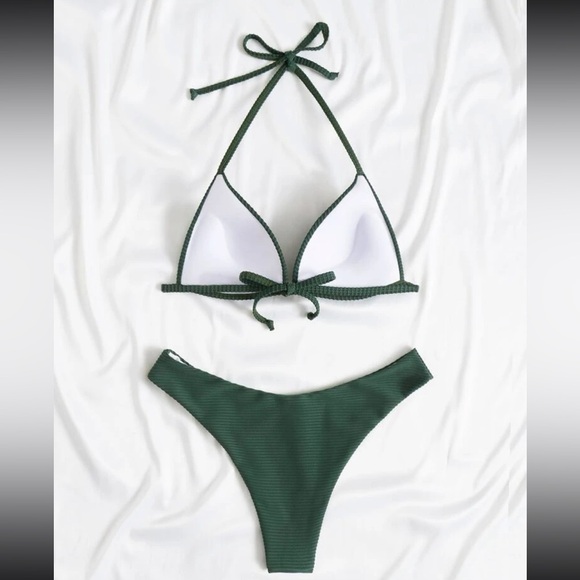 NWT ribbed bikini top and bottoms size large - Picture 3 of 10